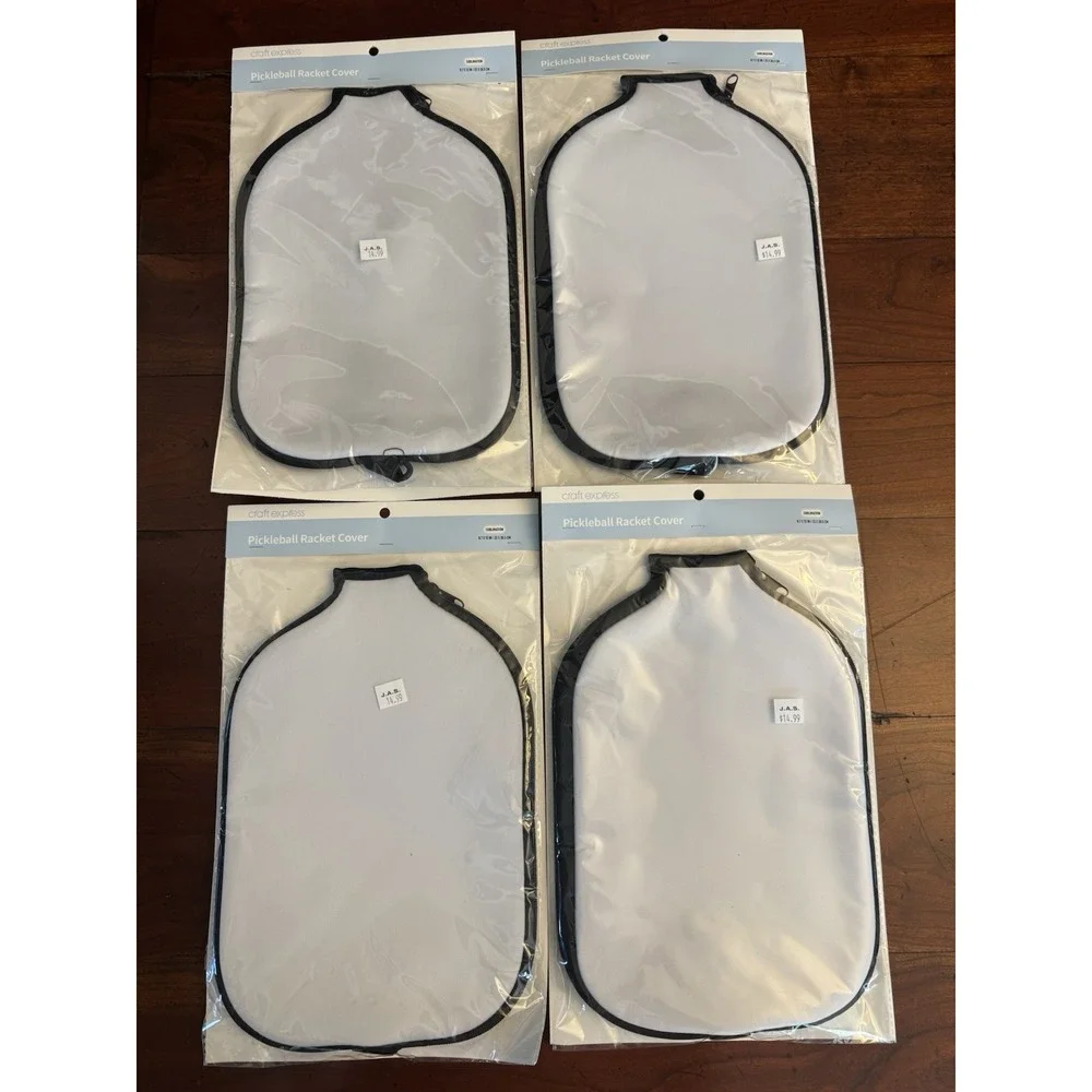 Set of 4 Craft Express Sublimation Neoprene Pickleball Racket‎ Covers